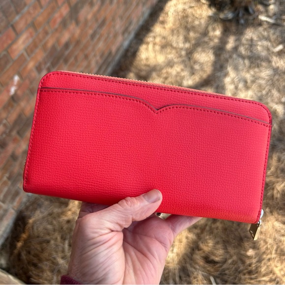 KATE SPADE NEW YORK ORANGE LEATHER FULL ZIP CLOSURE WALLET NEW!! - Picture 16 of 16